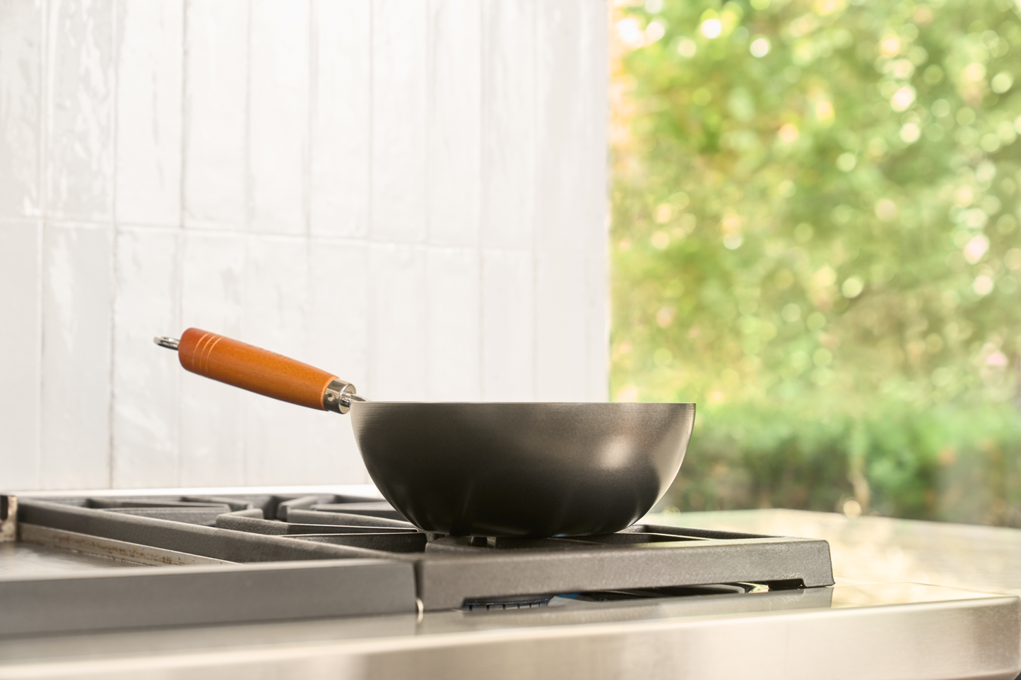 Ken Hom Classic Non-Stick Carbon Steel Mini Wok, 8 in